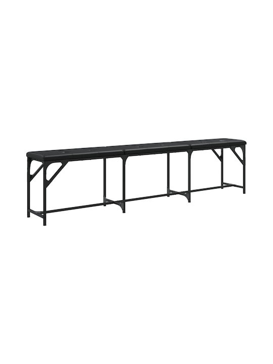 Dining Room Bench Black 186x32x45cm