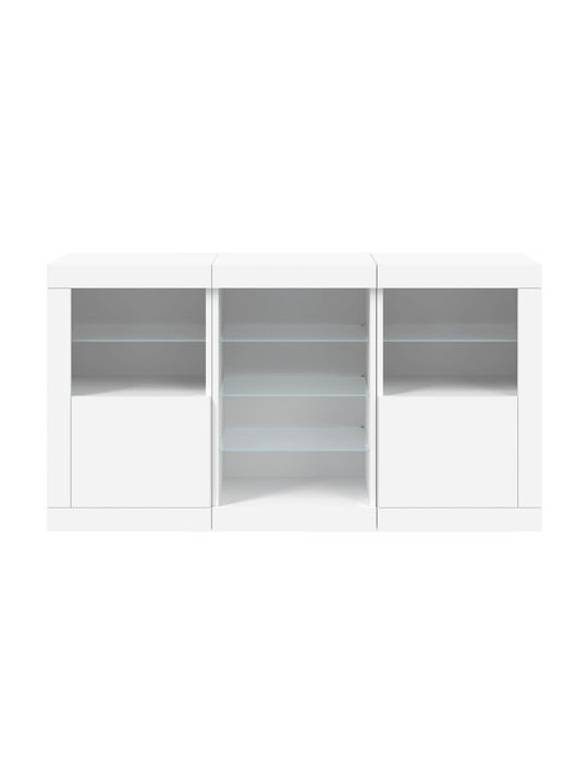 Μπουφές Ξύλινος Λευκός 123x37x67cm