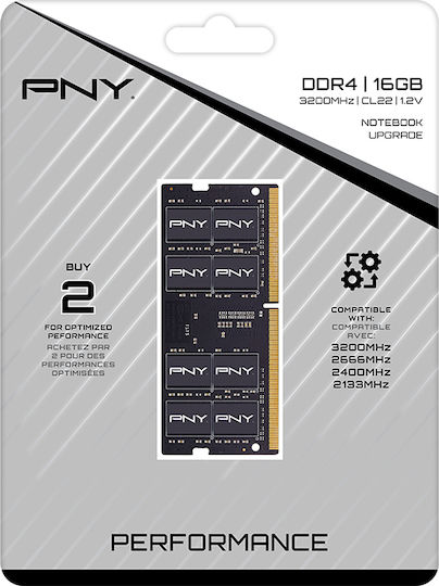 PNY Performance DDR4 with 1x16GB Module and Speed 3200 for Laptop