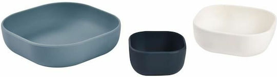 Beaba Kinderessschale aus Silikon Blau 3Stück