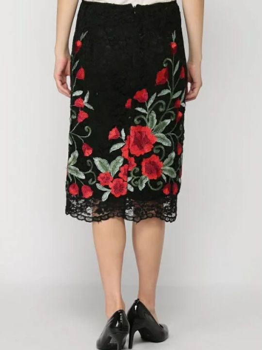 Guess Pencil Skirt Floral in Black color