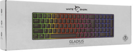 White Shark Gladius Gaming Keyboard with RGB lighting (English US)