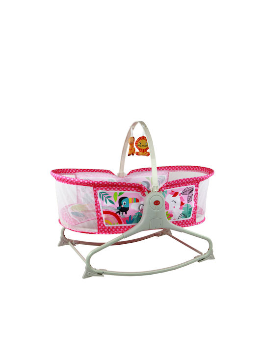 Lean Toys Leagăn Bed Rocker cu Saltea Roz