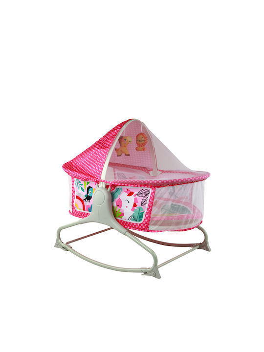Lean Toys Leagăn Bed Rocker cu Saltea Roz