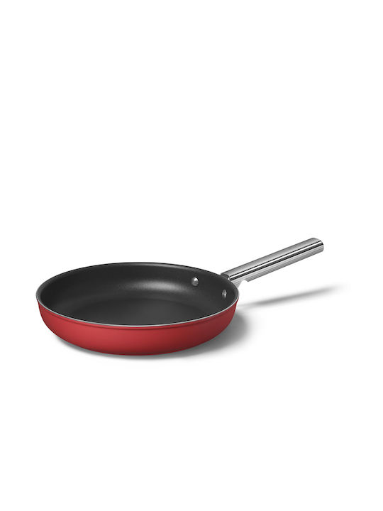 Smeg Tigaie Stil Anii 50 Din Oțel Inoxidabil Cu Acoperire Antiaderentă 28cm