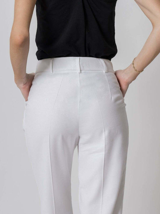 Dama Tesatura Pantaloni Alb