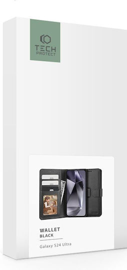 Tech-Protect Wallet Δερματίνης Μαύρο (Samsung Galaxy S24 Ultra.)