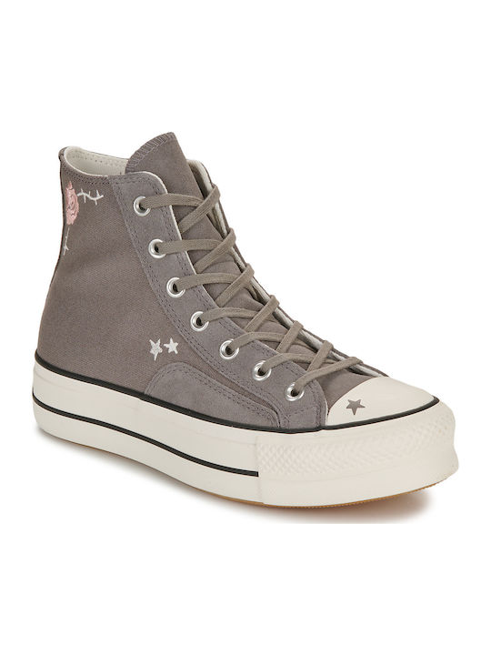 Chuck Taylor All Star Lift Flatforms Μποτάκια Γκρι