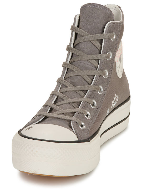 Chuck Taylor All Star Lift Flatforms Μποτάκια Γκρι