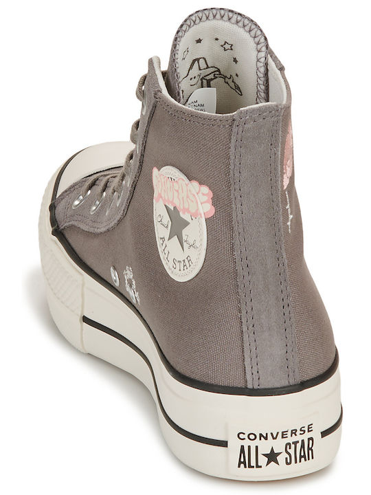 Chuck Taylor All Star Lift Flatforms Μποτάκια Γκρι