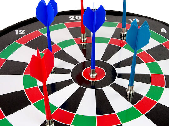 Lean Toys Dart Board 6 Βελάκια για Στόχο