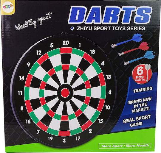 Lean Toys Dart Board 6 Βελάκια για Στόχο