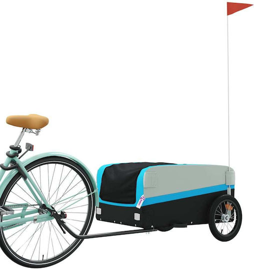Vidaxl Bicycle Trailer Black Blue 45kg Iron