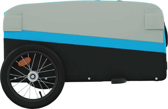 Vidaxl Bicycle Trailer Black Blue 45kg Iron