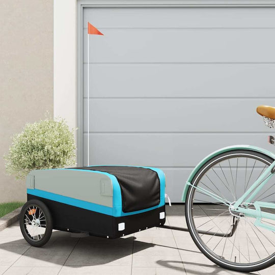 Vidaxl Bicycle Trailer Black Blue 45kg Iron