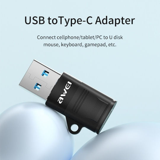 Awei Konverter USB-C männlich zu USB-A weiblich 1Stück 03001LDF00BK