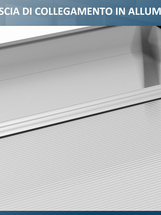 Outsunny Polycarbonat Kapuzinerdach P122xB89cm