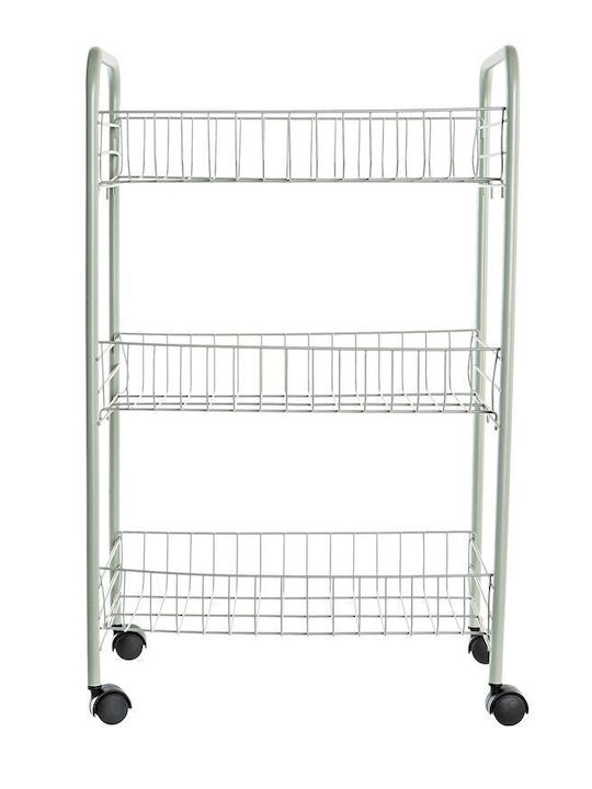 DKD Home Decor Rack de bucătărie din Metal în culoarea Verde 3 Sloturi 40x26x62cm