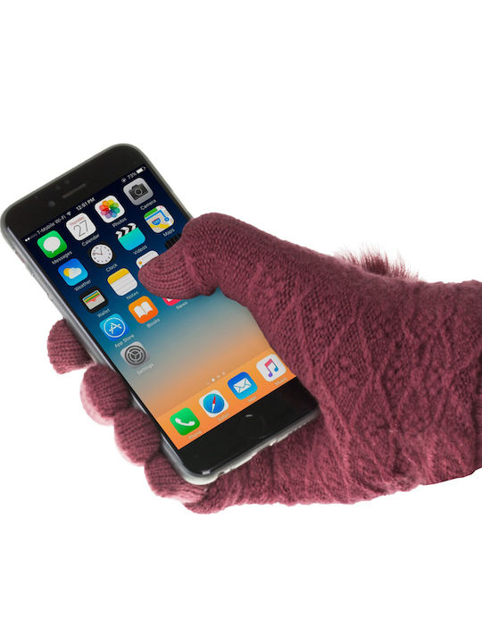 2 In 1 Burgundisch Handschuhe