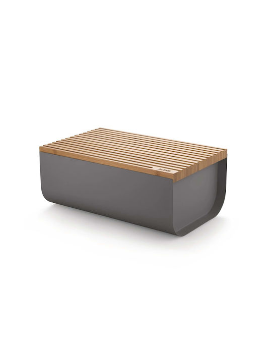 Alessi Matina BG03 Bread Box with Lid Metallic Dark Grey 34x21x14cm