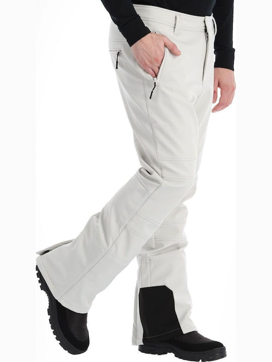 Icepeak 457101380-202 Pantaloni de schi și snowboard pentru bărbați Ski & Snowboard Coajă moale Alb
