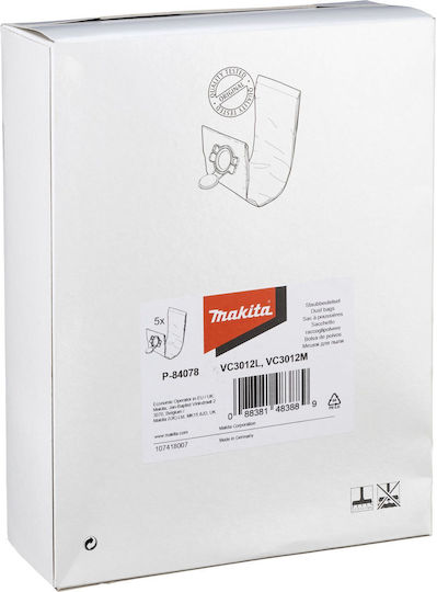 Makita Vacuum Cleaner Bags 5pcs Compatible with Vacuum Cleaner Makita