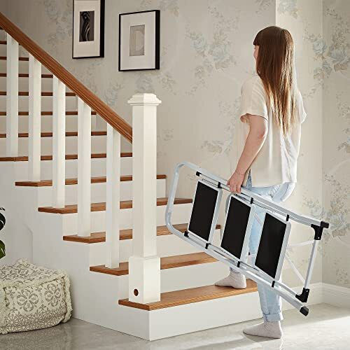 Songmics Ladder Metallic with 3 Steps 105cm