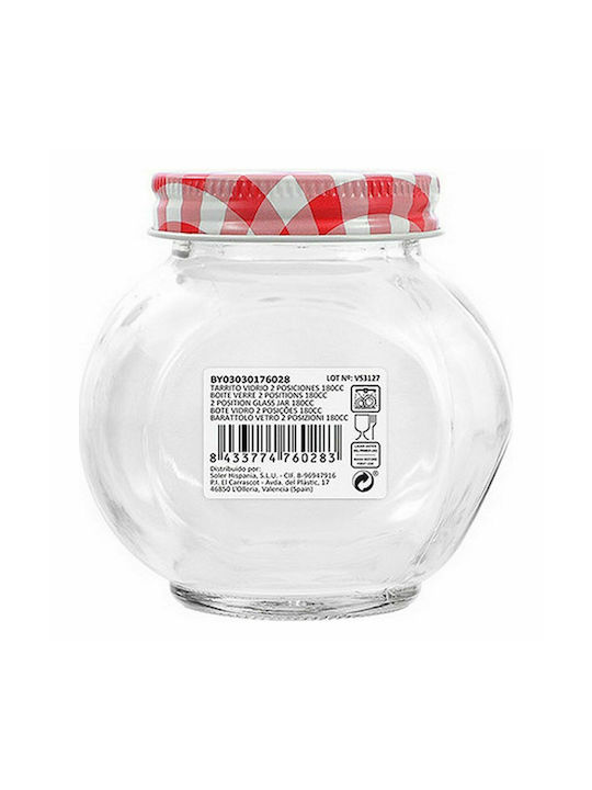 Mediterraneo Editions Set 60pcs Jars General Use with Lid Glass 180ml