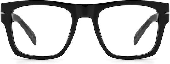 David Beckham Plastic Eyeglass Frame Black DB 7020/BOLD 807