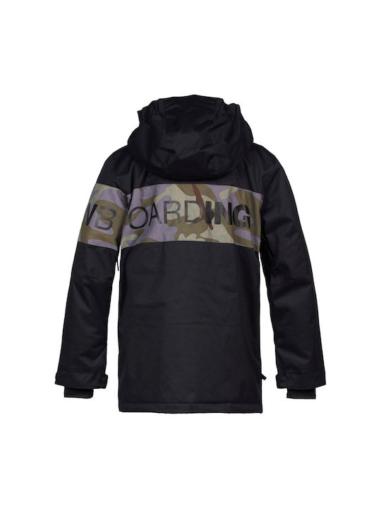 DC Waterproof Kids Casual Jacket with Hood Black Propaganda