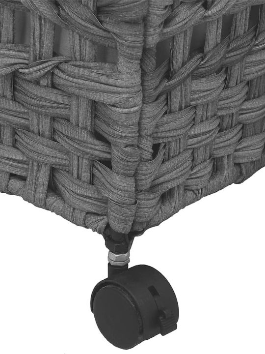 vidaXL Coș De Rufe Din Țesătură Pliabil Cu Capac 66x35x60 Cm Gri