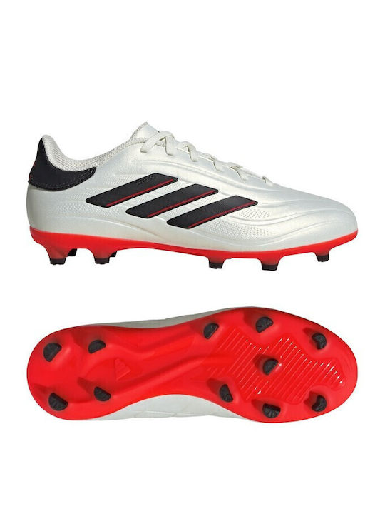adidas Copa Pure 2 League FG Kids Soccer Cleats Molded Outsole White