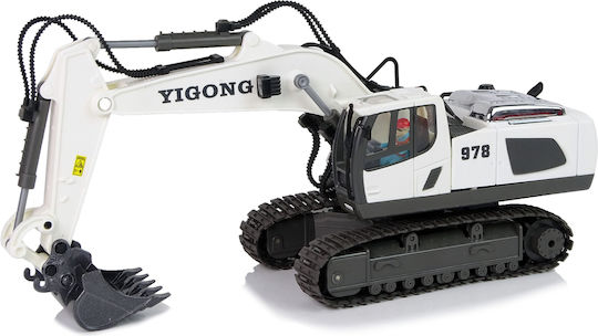 Lean Toys Caterpillar Ferngesteuerter Excavator Weiß