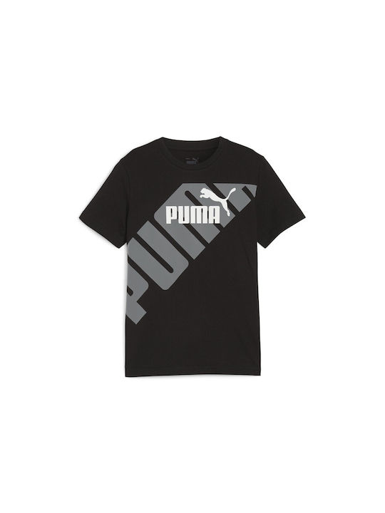 Puma Kinder-T-Shirt Schwarz Graphic Tee