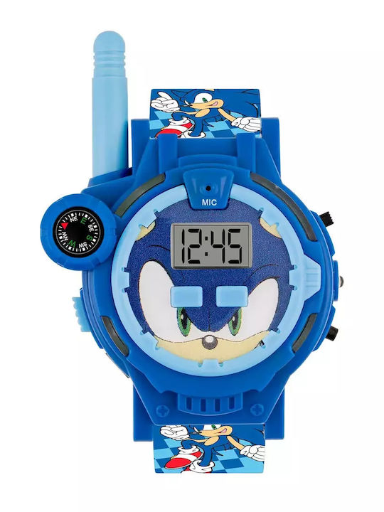 Disney Ceas digital pentru copii Sonic cu curea din cauciuc/plastic Albastru