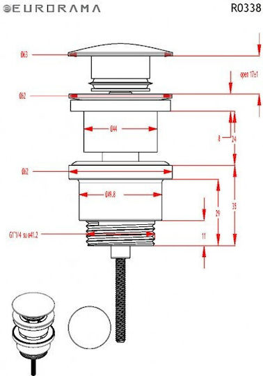 La Torre Elle Cross Built-in Faucet Set for Bathroom Sink