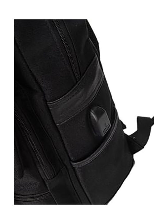 Northampton Polo Club Men's Fabric Backpack with USB Port Black