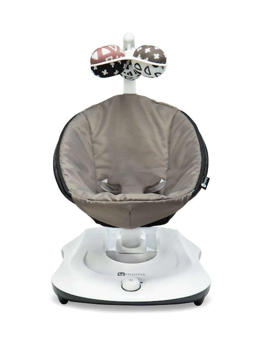 4moms Electric Relax Bebeluș Balansoar 2 în 1 RockaRoo 2.0 Grafit pentru Copil până la 9kg