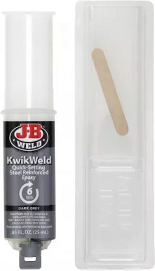 Епоксидно Лепило Двукомпонентно J-b Weld Kwikweld Syringe 25 Ml Тъмносиво