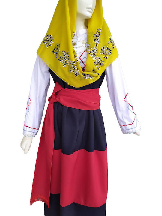 Costum Tradițional Copii Măniatăsă cu colier cu 2 rânduri