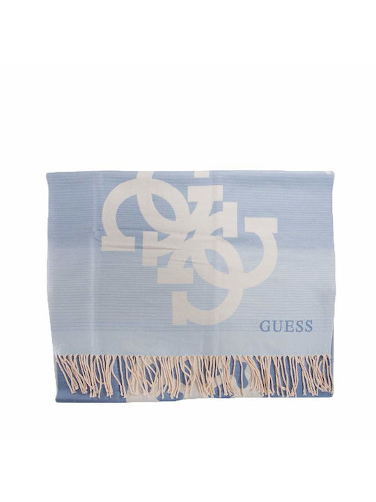 Guess Women's Wool Scarf Light Blue