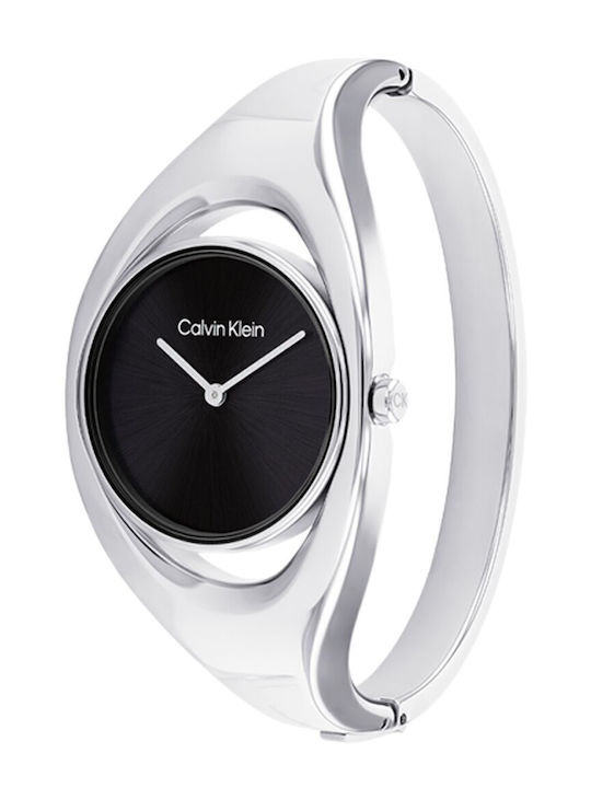 Calvin Klein Γυναικείο Ρολόι 32mm Μπαταρίας με Ασημί Μεταλλικό Μπρασελέ