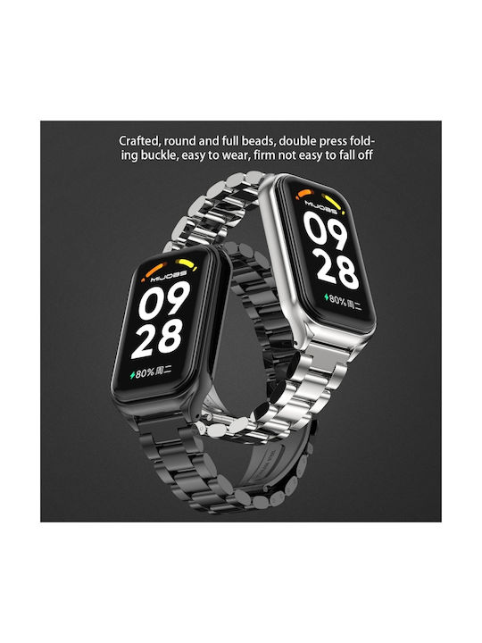 Mijobs Redmi Λουράκι Ανοξείδωτο Ατσάλι Ροζ Χρυσό (Realme Band 2)