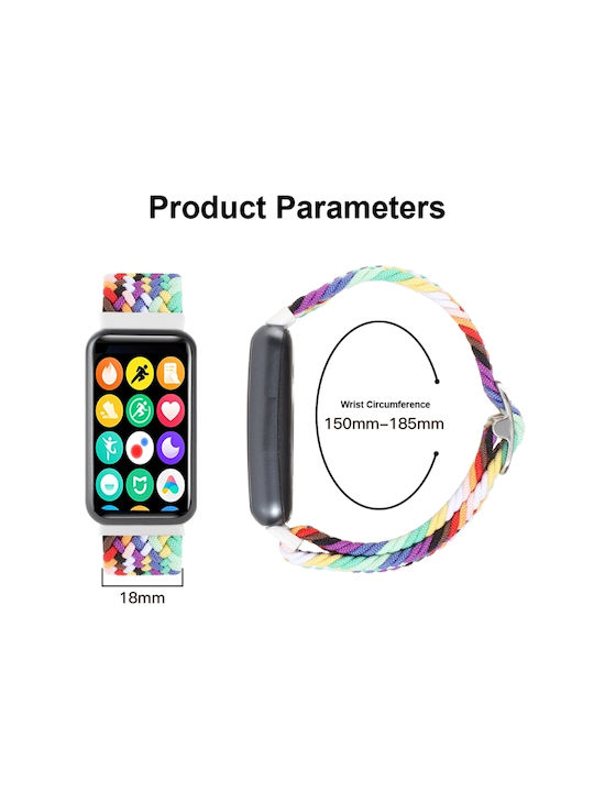 Xiaomi Mi Band 8 Pro Redmi Watch 4 Xiaomi Smart Band 9 Pro 18mm Schnalle Nylon Geflochtenes Tragbare Band Helles Rot