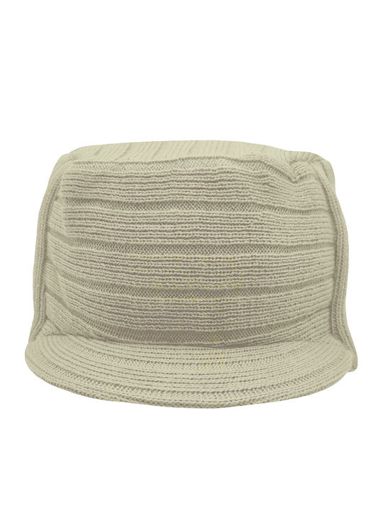 Beanie Γυναικείος Σκούφος Πλεκτός σε Εκρού χρώμα