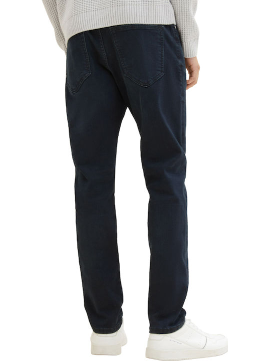Ανδρικό Παντελόνι Τζιν με Slim Tapered Εφαρμογή Blue black denim