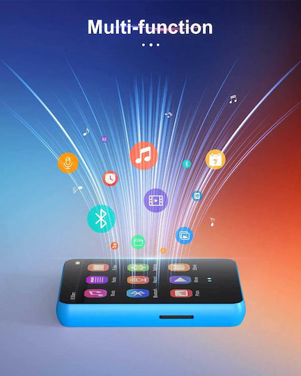 Joliker M4S MP3 Player (64GB) with IPS Touch Screen 2.4" Blue