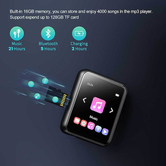 Joliker MP3 Player (16GB) with IPS Touch Screen 1.8" Black 1000-41660123