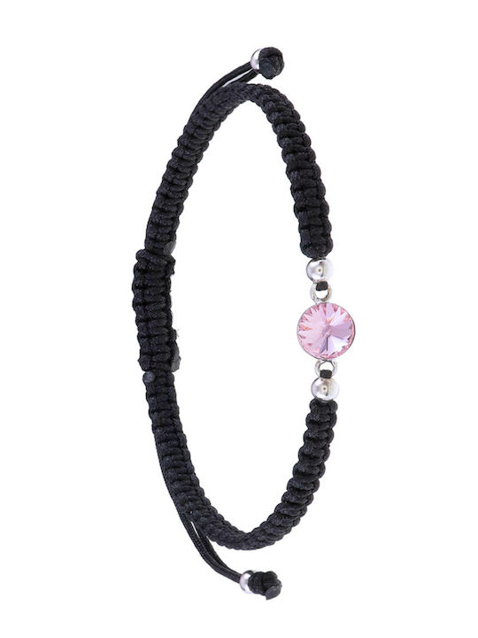 Damen Armband Makramee aus Kabel mit Zirkon