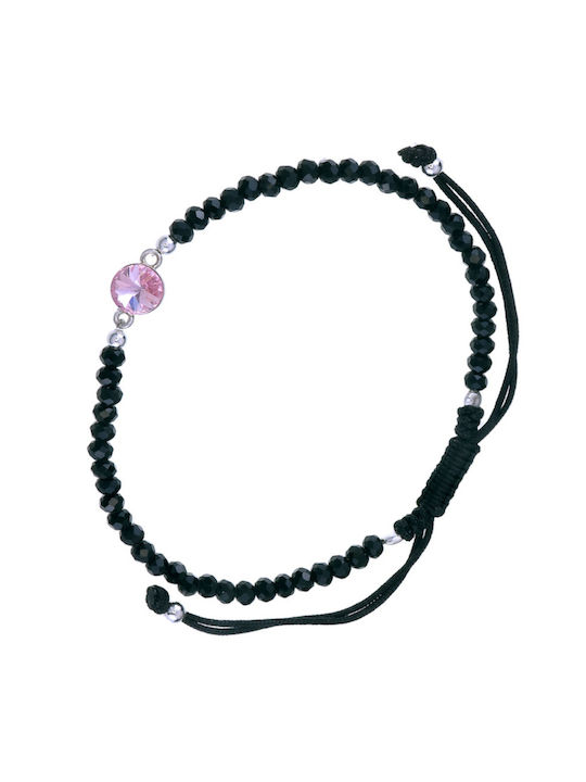 Damen Armband Makramee aus Kabel mit Zirkon